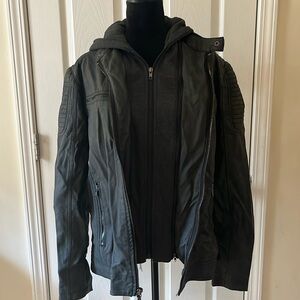 Premium Xpression Moto jacket with hood size small men’s